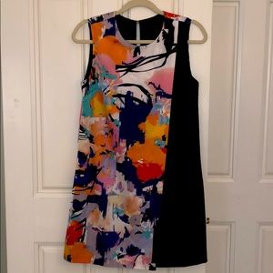 Printed Asymmetrical Sleeveless Dress